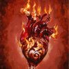 Fire Heart Art paint by numbers
