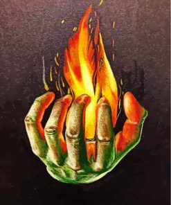 Fire In Hand paint by numbers