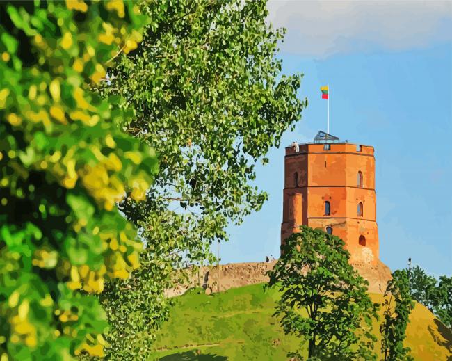Gediminas Castle Tower paint by numbers