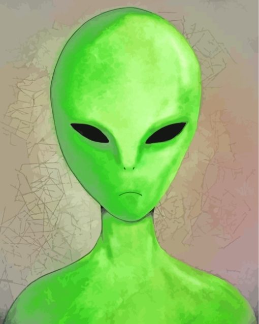 Green Alien paint by numbers