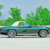 Green Corvette Car paint by numbers