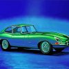 Green Jaguar Car paint by number