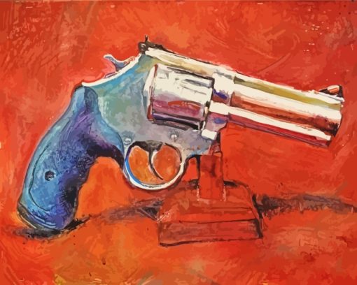 Simple Gun Art paint by numbers