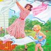 Hanging Laundry With Mother paint by numbers