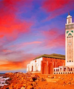 Wonderful Mosque Hassan II paint by numbers
