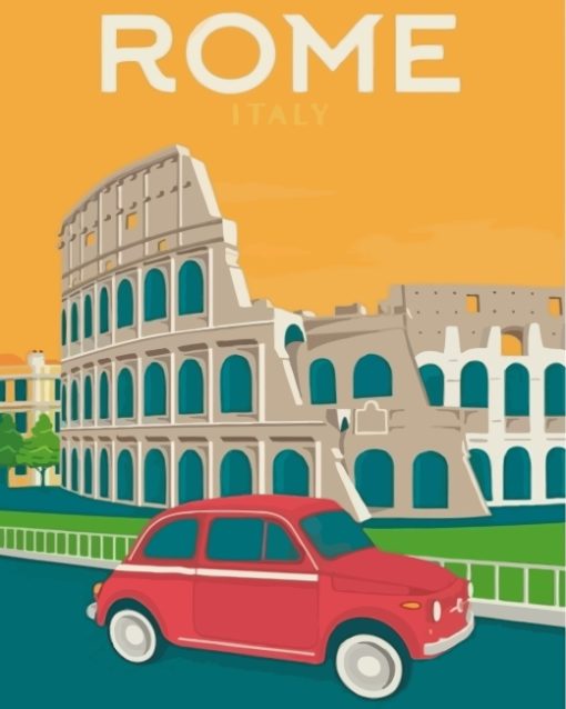 Italy Rome Poster paint by numbers