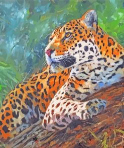 Jaguar In Tree paint by numbers