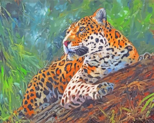 Jaguar In Tree paint by numbers
