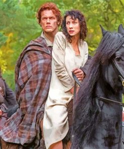 Jamie Fraser And Claire Fraser paint by numbers