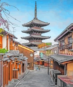 Japan Kyoto Streets paint by numbers