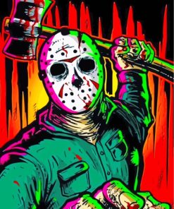 Jason Horror Movie paint by numbers