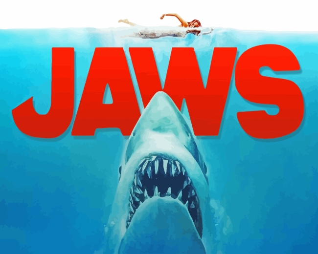 Jaws Movie paint by numbers