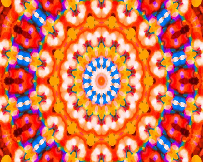 Kaleidoscope Mandala paint by numbers