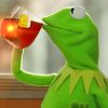 Kermit Drinking Tea paint by numbers