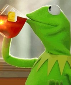 Kermit Drinking Tea paint by numbers