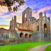 Kirkstall Abbey Leeds paint by numbers
