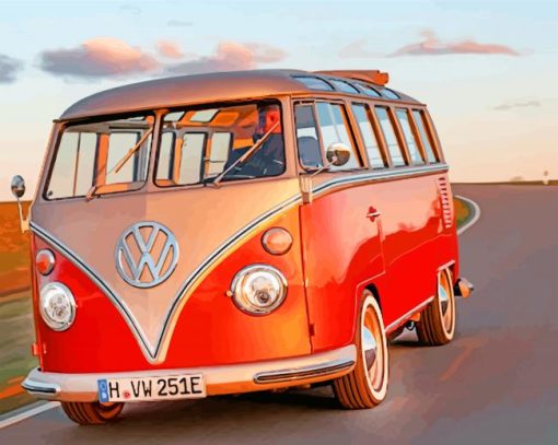 Volkswagen Kombi paint by numberrs