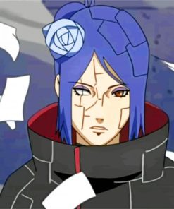 Konan From Naruto Anime paint by numbers