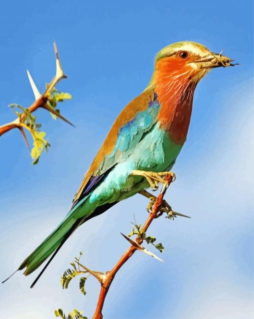 Aesthetic Kraska Bird paint by numbers