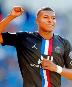 Kylian Mbappe Footballer paint by numbers