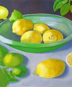 Lemons In Bowl Art paint by numbers