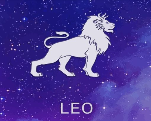 Leo Zodiac Symbol paint by numbers