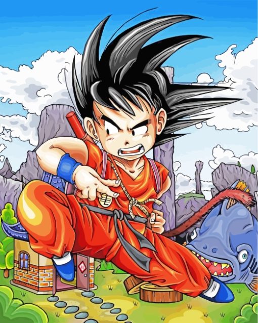 Little Goku Anime paint by numbers