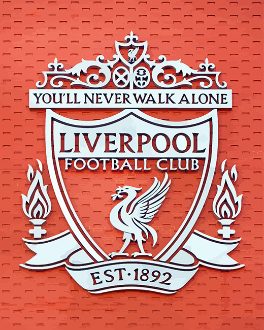 Liverpool crest Main Stand paint by numbers
