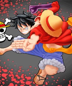 Luffy One Piece Art paint by numbers