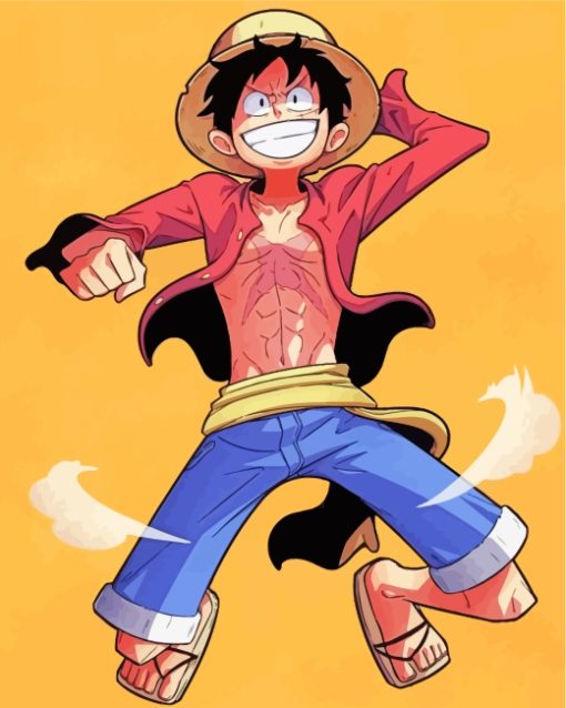Luffy Japanese Manga paint by numbers