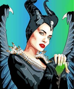 Angelina Jolie Maleficent Movie paint by numbers