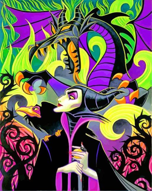 Maleficent Illustration paint by numbers