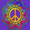 Mandala Peace Symbol paint by numbers