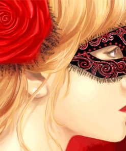 Masked Girl paint by numbers