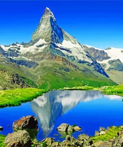 Matterhorn Landscape paint by numbers