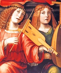 Medieval Musicians Women paint by numbers
