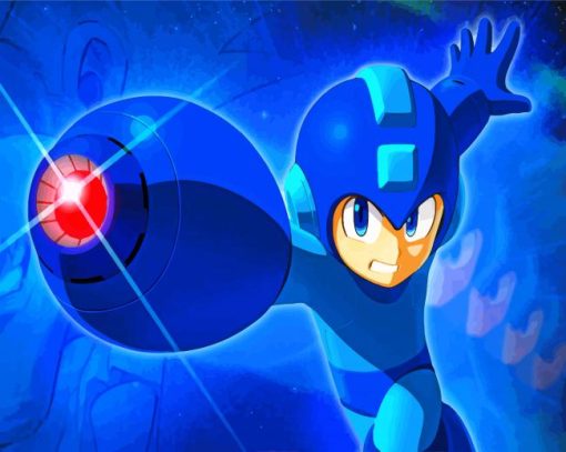 The Super Hero Mega Man paint by numbers