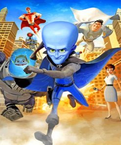 Megamind Movie Characters paint by numbers