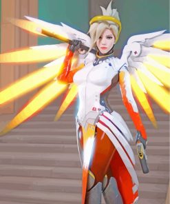 Mercy Character Overwatch paint by numbers