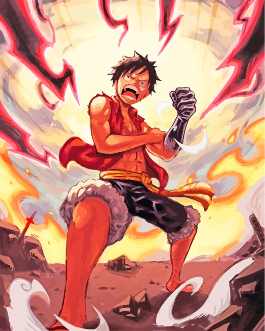 Monkey D Luffy Art paint by numbers