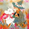 Moomins Characters With Flowers paint by numbers