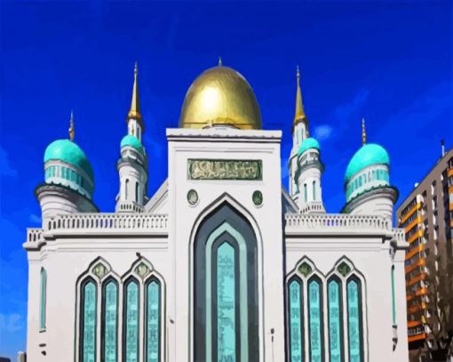 Cathedral Mosque In Moscow paint bynumbers