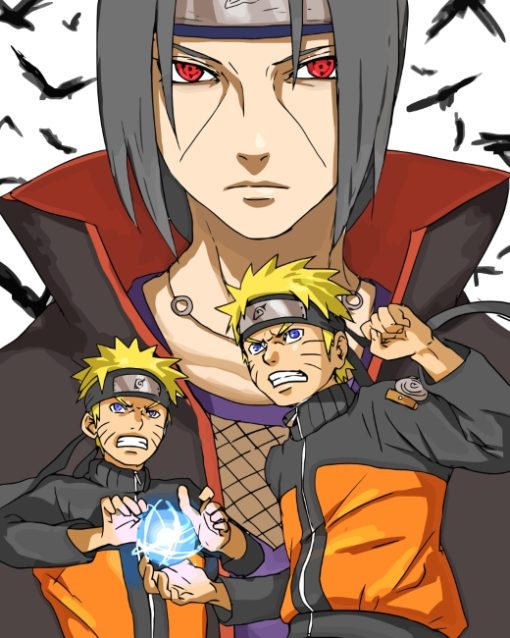 Naruto And Itachi Anime paint by numbers