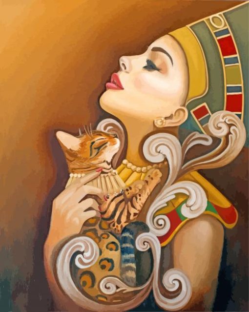 Nefertiti And Her Cat paint by numbers