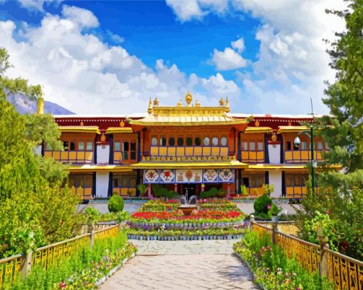 Norbulingka Lhasa China paint by numbers