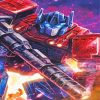 Optimus Prime paint by numbers