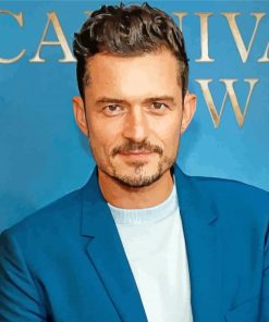 Actor Orlando Bloom paint by numbers