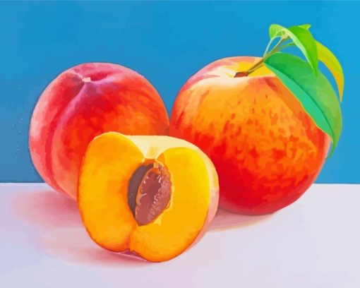 Peach Fresh Fruit paint by numbers