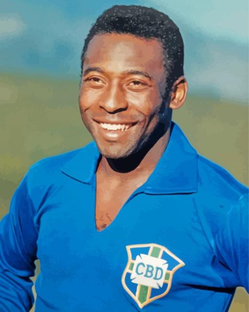 Pele Edson Athlete paint by numbers