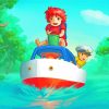 Ponyo And Sosuke Characters paint by numbers